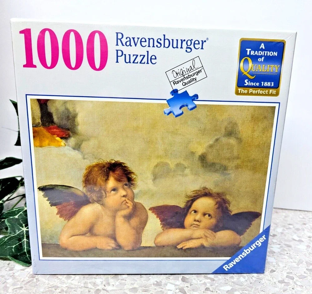 Ravensburger 1000 Piece Jigsaw Puzzle Raffaello: Cherubs 27”x20” NEW SEALED